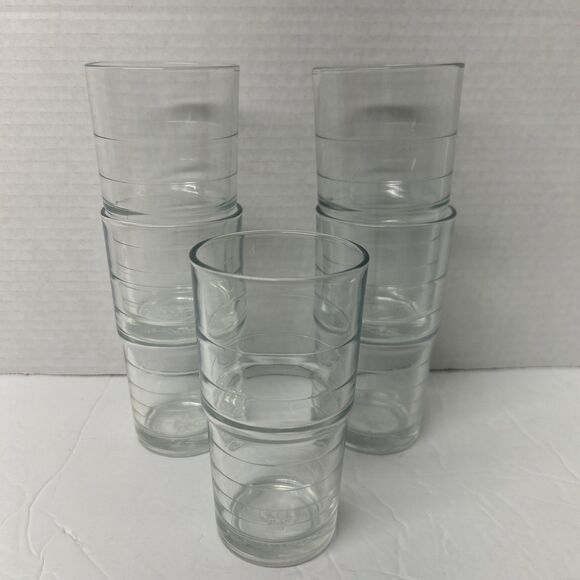 SET of 5 IKEA Svepa 5” Stacking 8oz Drinking Glass Tumbler 12144 - Picture 1 of 7